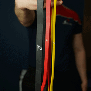 Coloured Bands hanging from hand